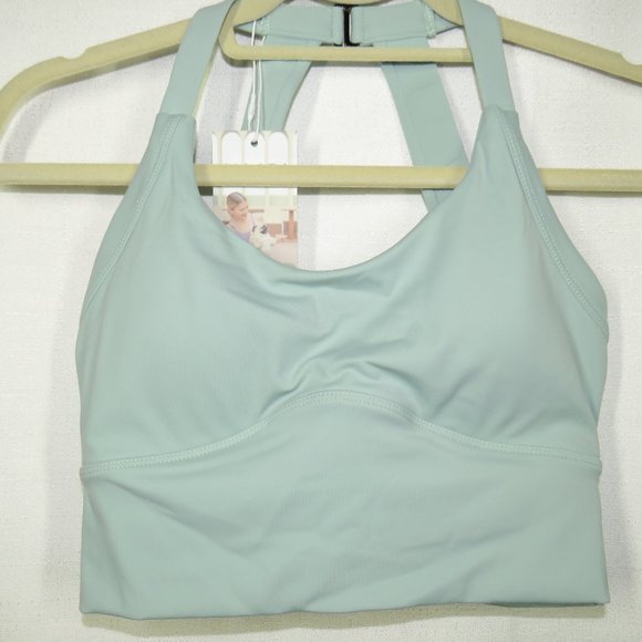 Halara Pale Green Cloudful Backless Cut Out Twisted Cropped Yoga Tank Size XS - Picture 6 of 8